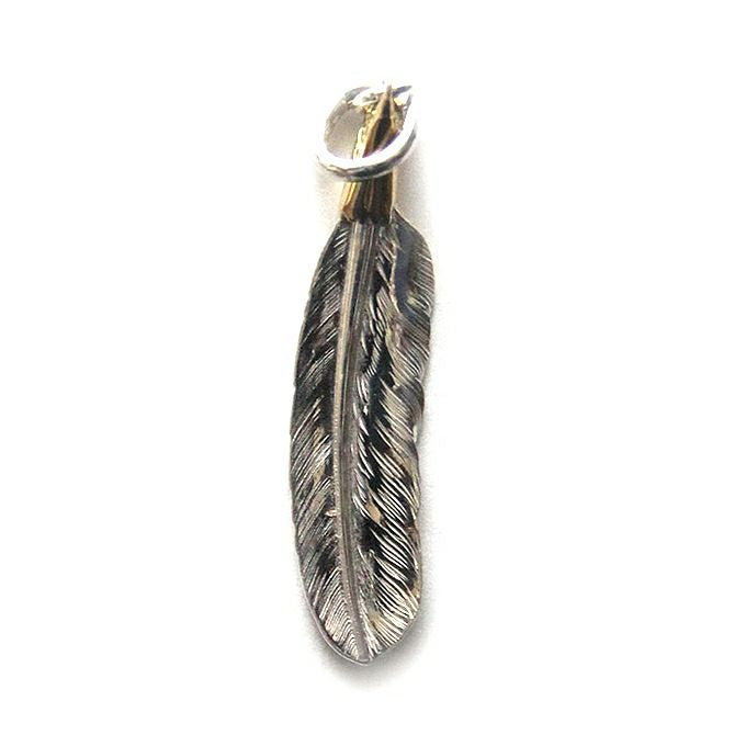 LARRY SMITH 18K EAGLE HEAD FEATHER PENDANT – unexpected store
