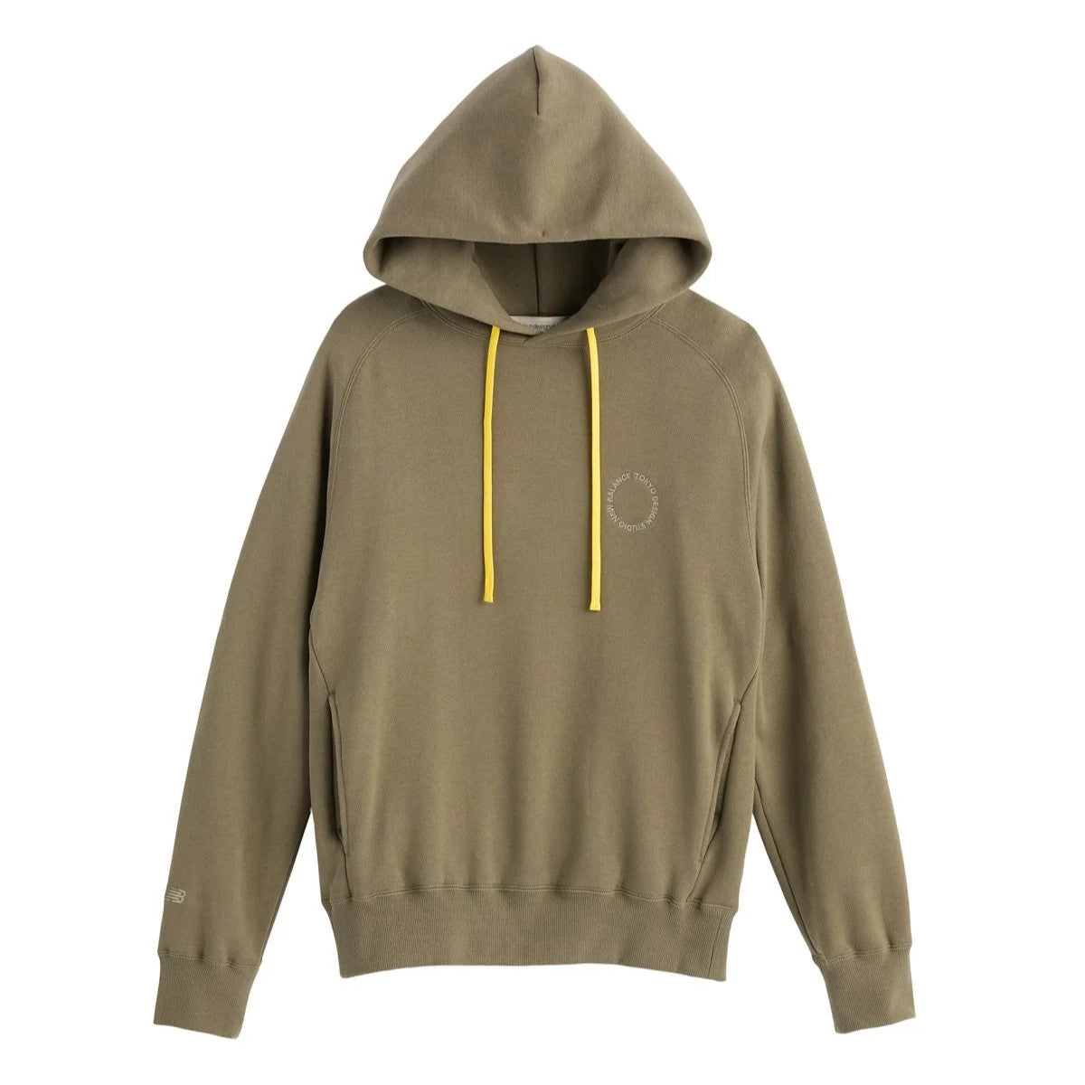 TOKYO DESIGN STUDIO New Balance Cotton Cordura French Terry Hoodie - OLIVE