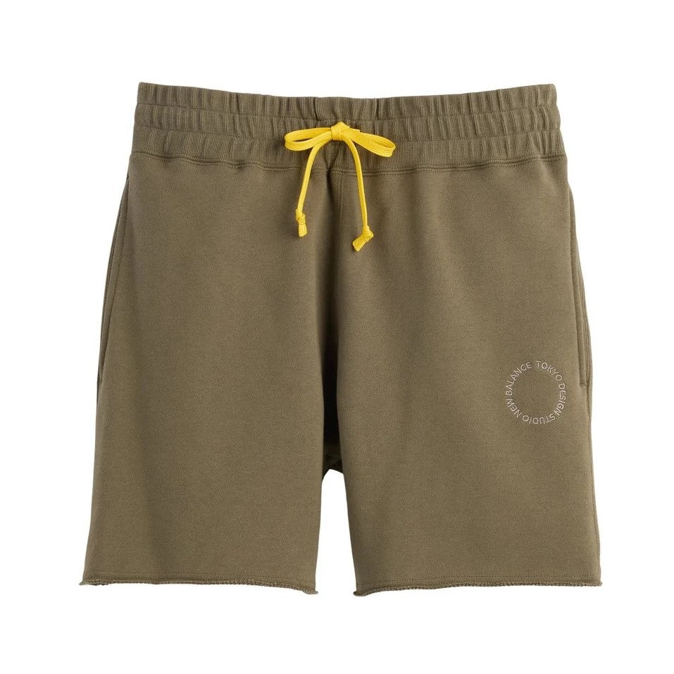 TOKYO DESIGN STUDIO New Balance Cotton Cordura French Terry Shorts - OLIVE