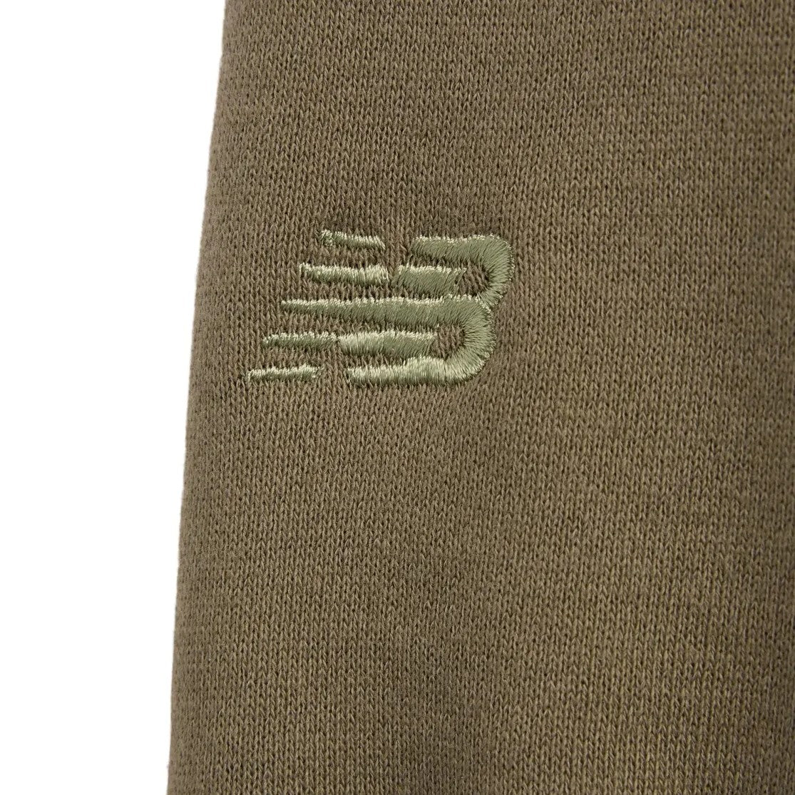 TOKYO DESIGN STUDIO New Balance Cotton Cordura French Terry Quarter Zip Pullover - OLIVE