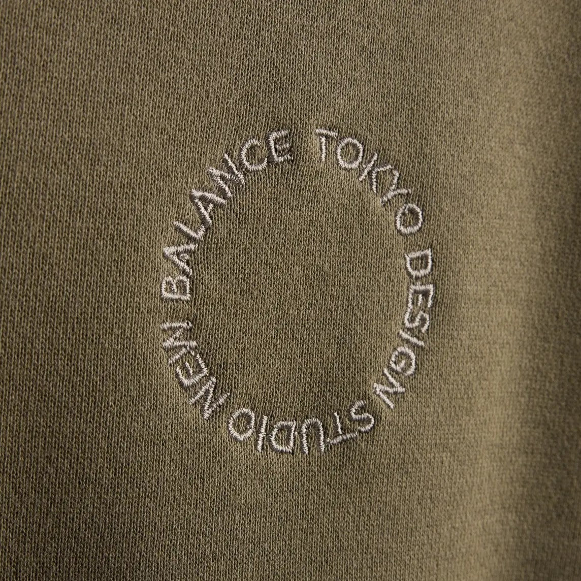 TOKYO DESIGN STUDIO New Balance Cotton Cordura French Terry Quarter Zip Pullover - OLIVE