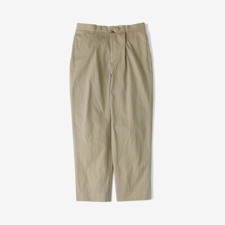 YAECA TUCK TAPERED CHINO TROUSERS