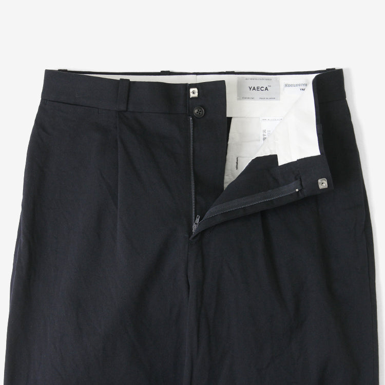 YAECA TUCK TAPERED CHINO TROUSERS