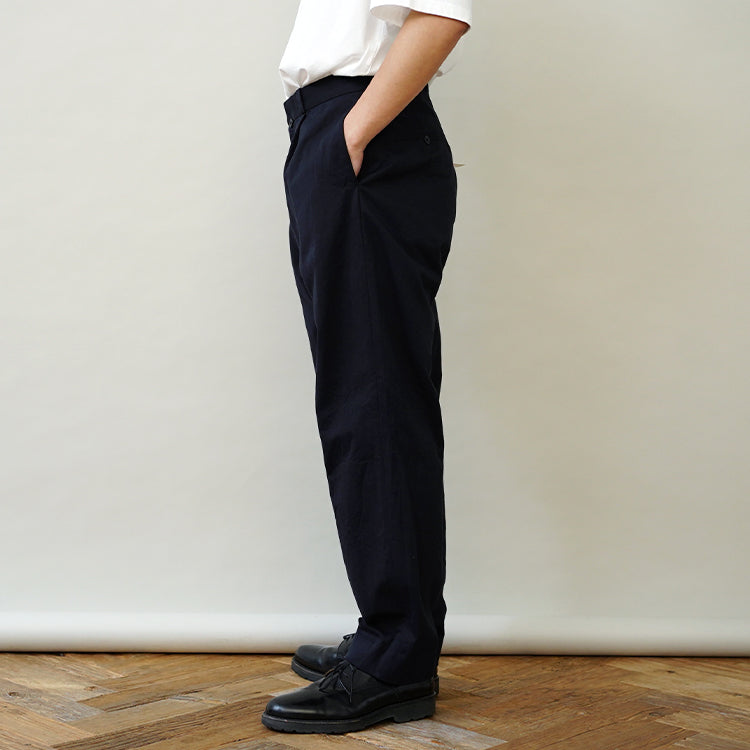 YAECA TUCK TAPERED CHINO TROUSERS