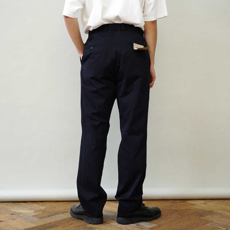 YAECA TUCK TAPERED CHINO TROUSERS