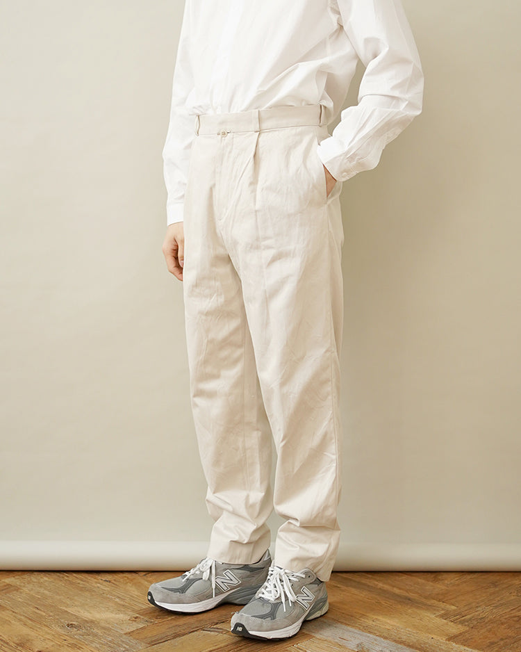 YAECA TUCK TAPERED - CHINO TROUSERS