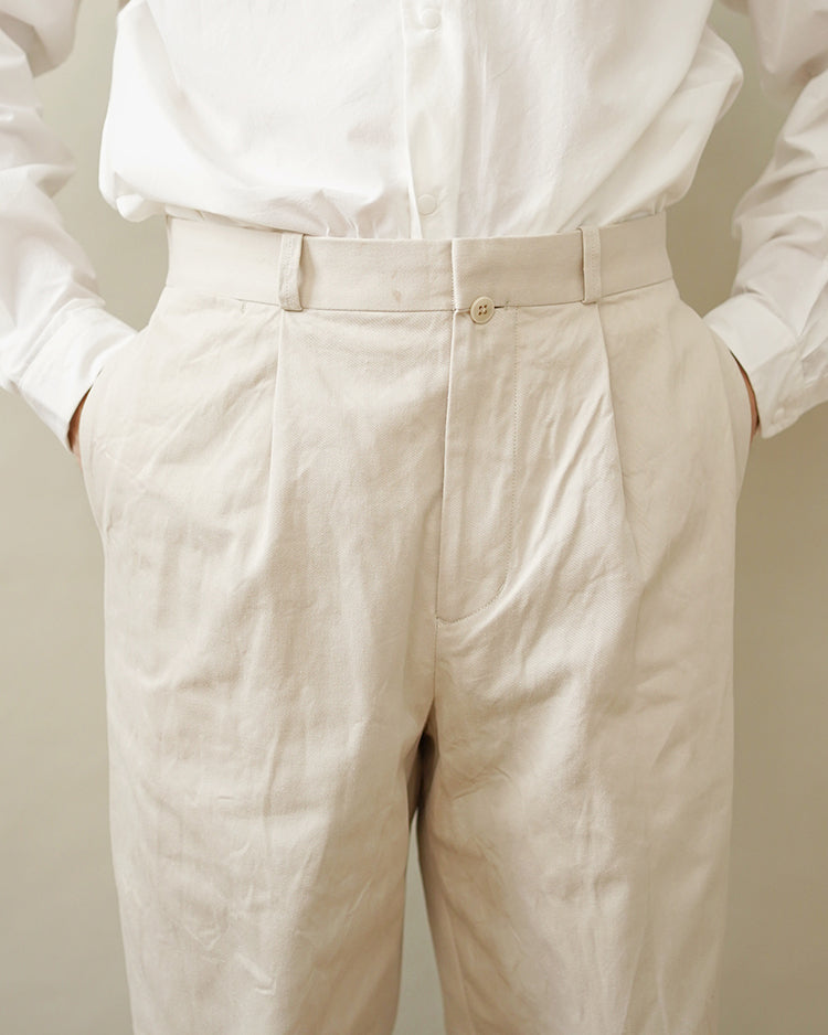 YAECA TUCK TAPERED - CHINO TROUSERS – unexpected store