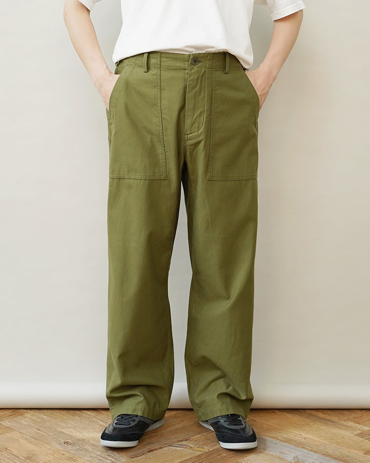 YAECA BAKER PANTS OLIVE SATIN