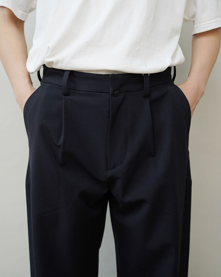 YAECA TUCK TAPERED 2WAY PANTS