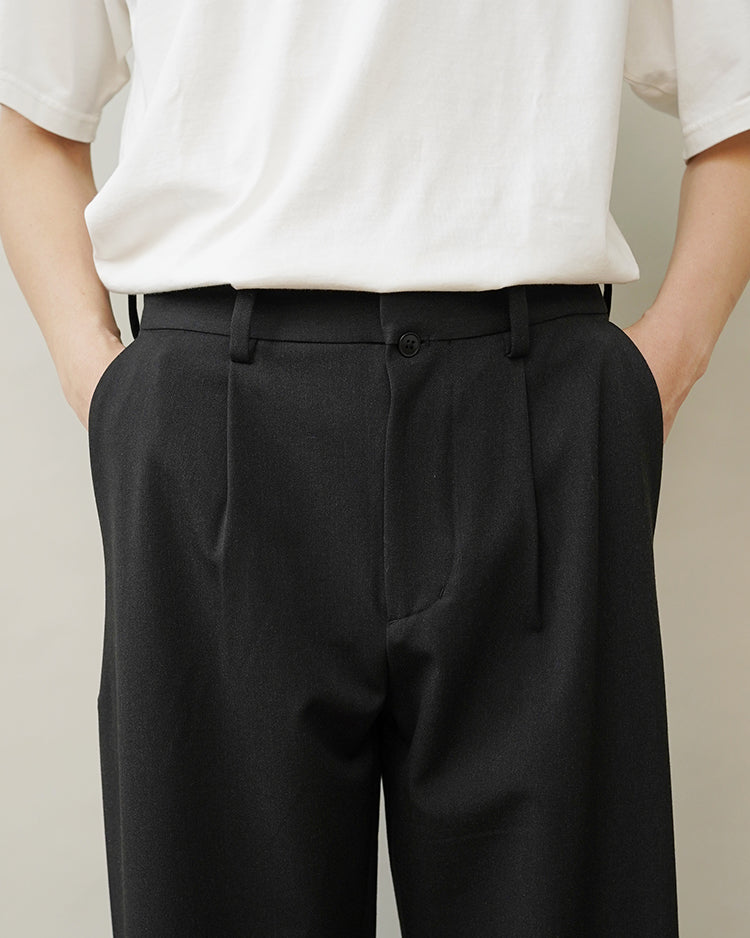 YAECA TUCK TAPERED 2WAY PANTS