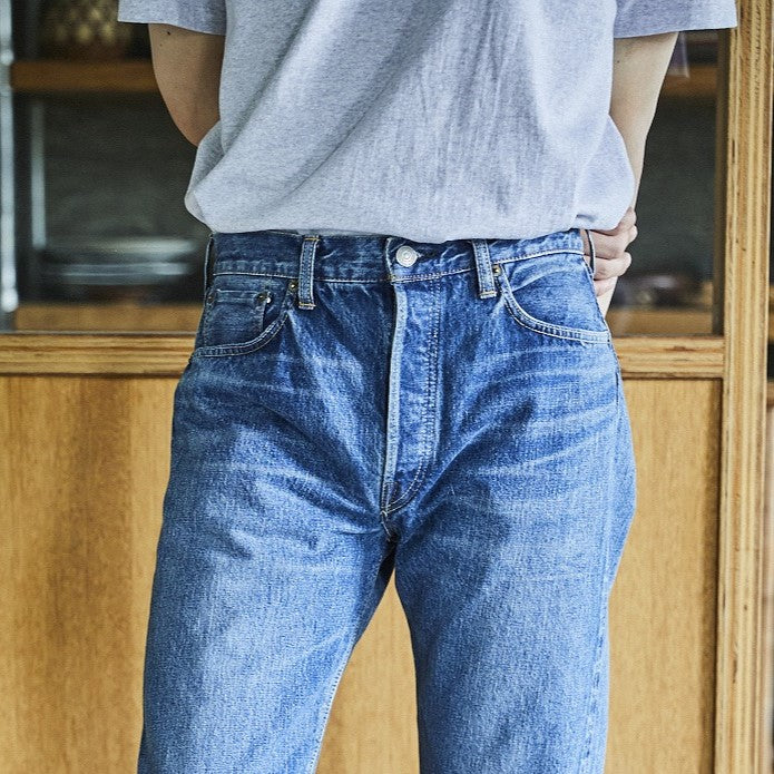 orSlow SHORT LENGTH 105 STANDARD SELVEDGE DENIM 2YR WASH