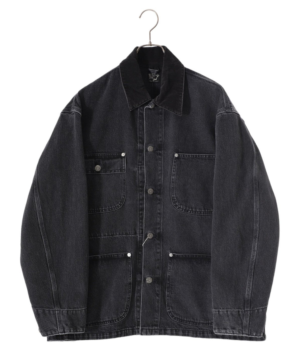 orSlow LOOSE FIT COVERALL (Black Denim Stone) – unexpected store