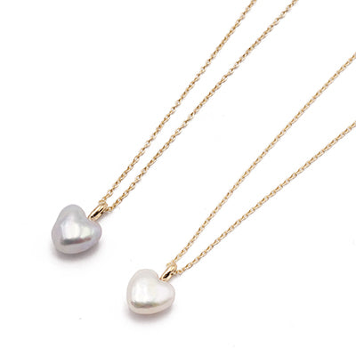 Porter Classic NATURAL HEART PEARL GOLD NECKLACE