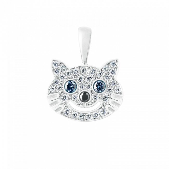 EYEFUNNY Smile cat S head (blue diamond eyes)
