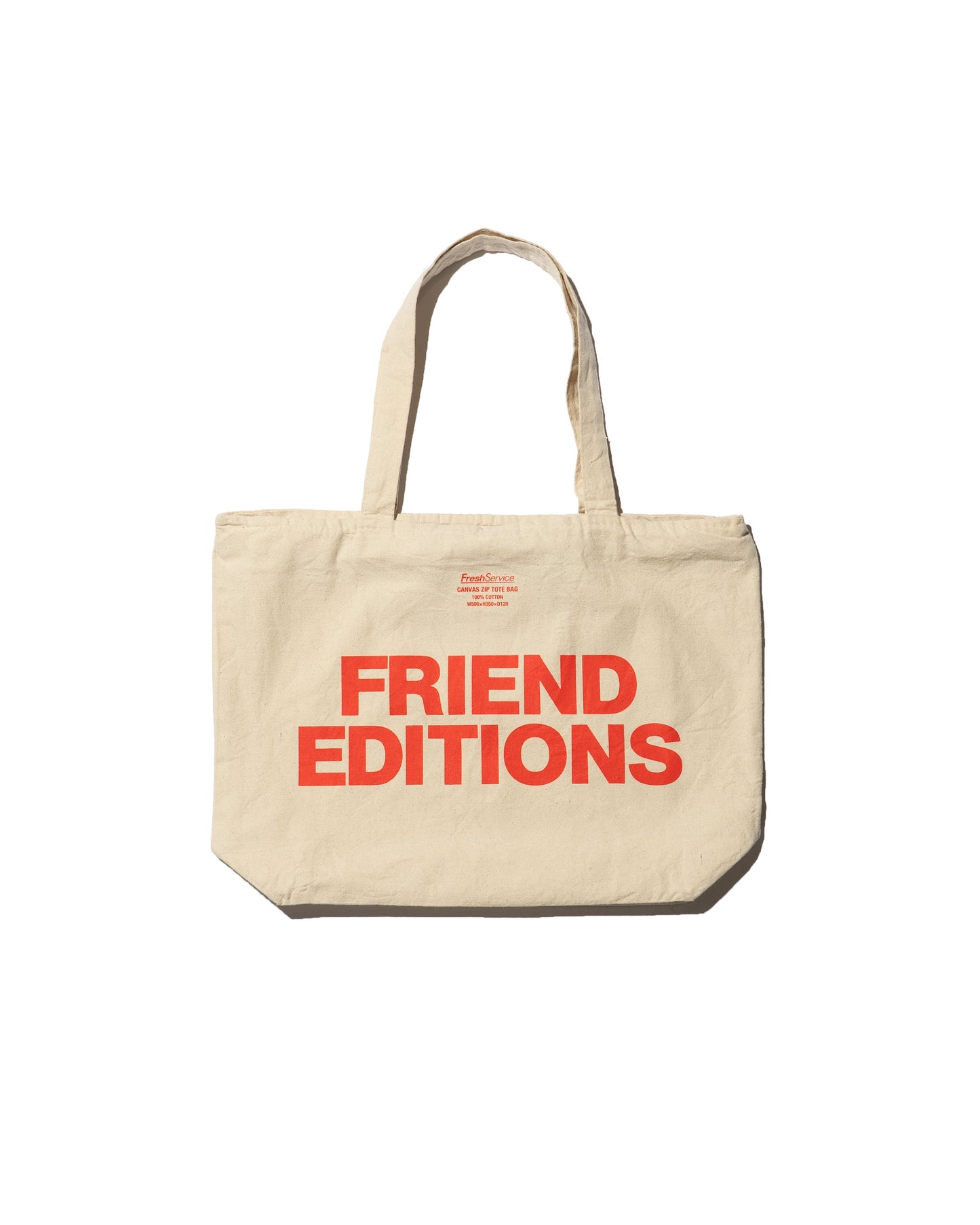FRIEND EDITIONS × FreshService FRIEND EDITIONS CANVAS ZIP TOTE BAG