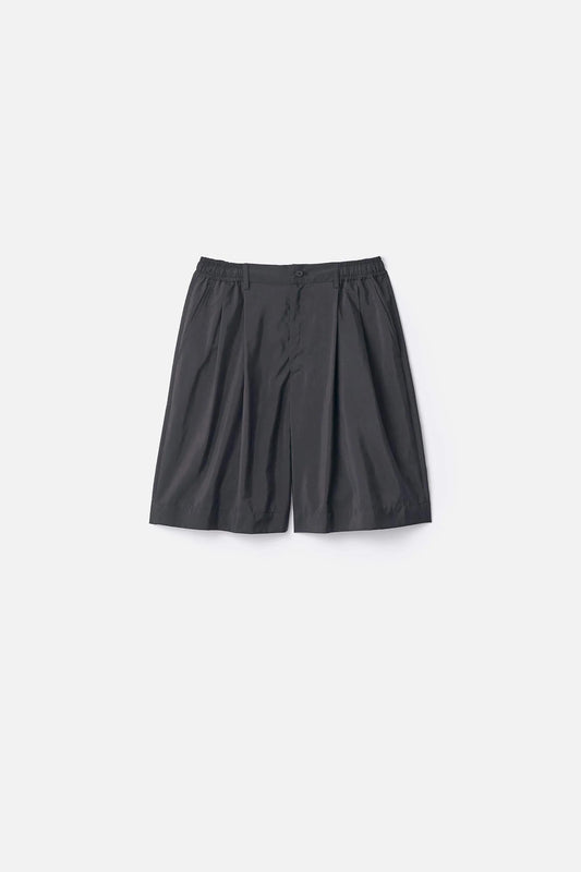 ssstein SILK NYLON WIDE EASY SHORT TROUSERS