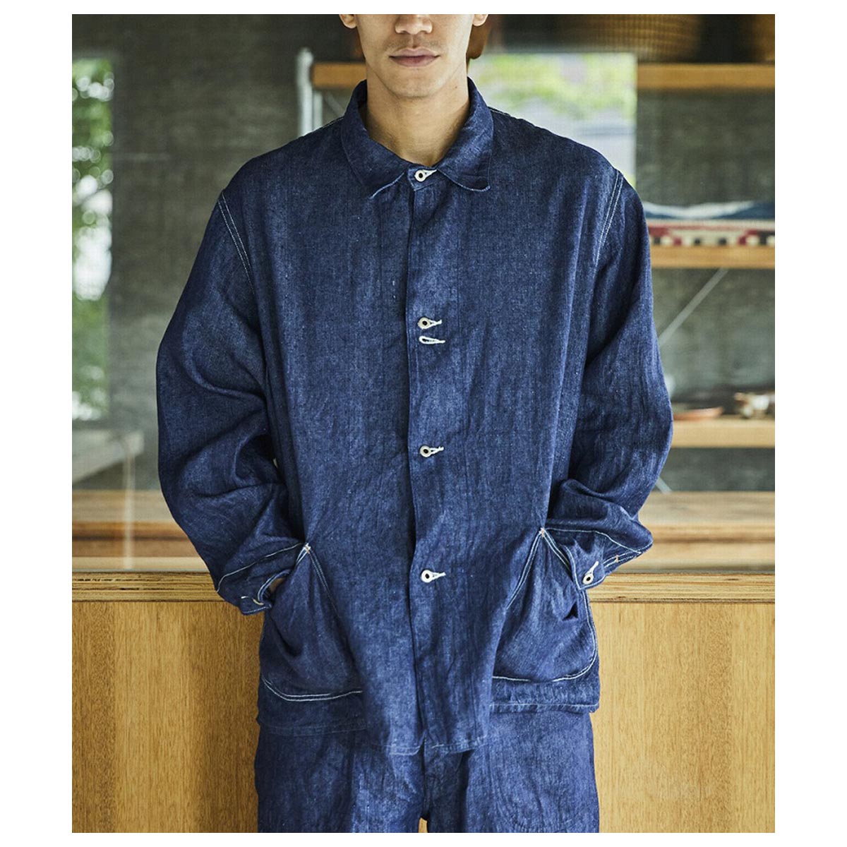orSlow WWII 40'S Linen Denim Coverall
