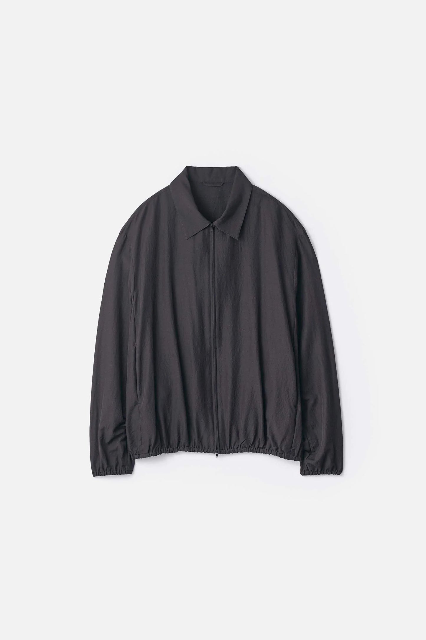 ssstein Wool Silk Collared Zip Jacket