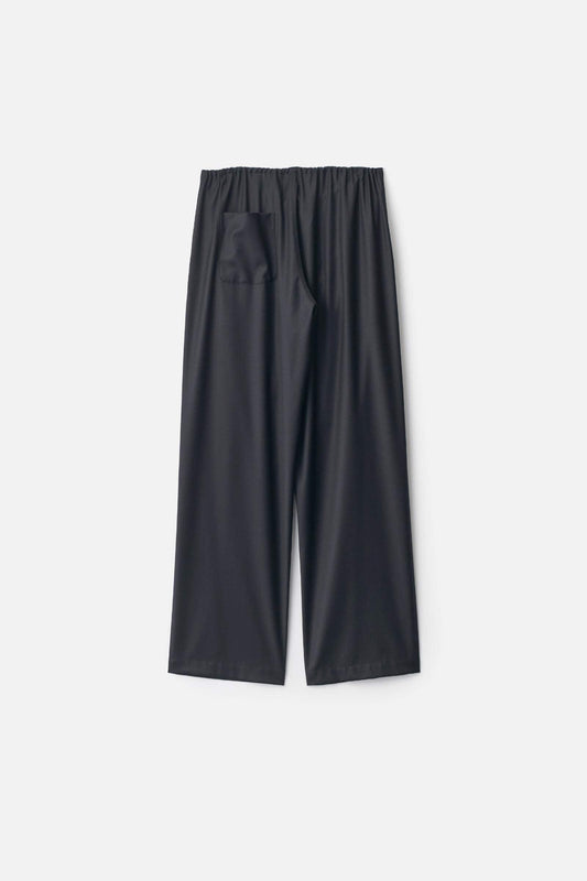 ssstein WOOL SILK DRAWSTRING EASY PANTS