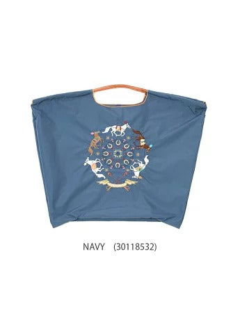 Ball & Chain Tote Bag HORSE RUN BLUE