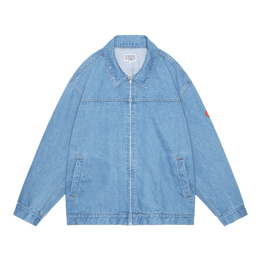 Cav Empt C.E WASHED DENIM ZIP JACKET