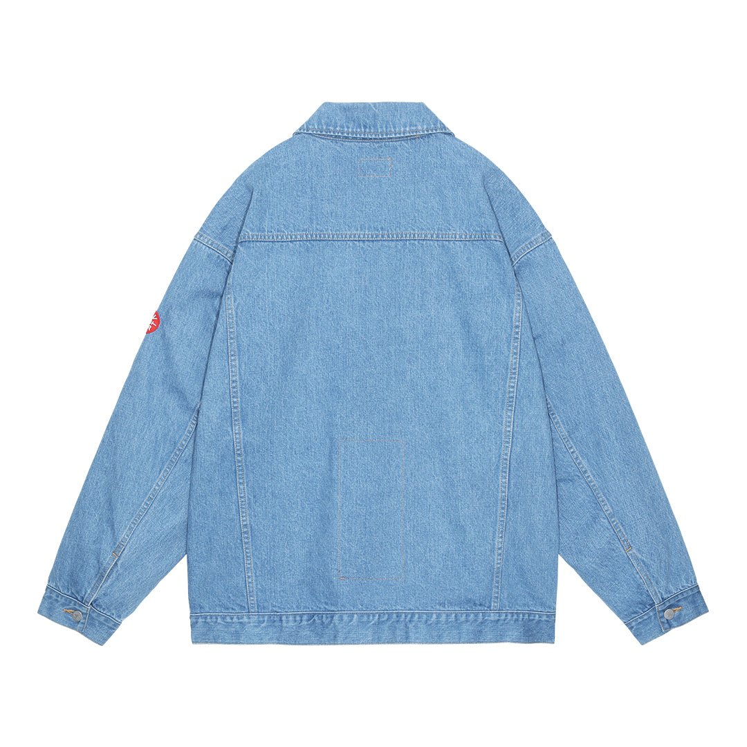 Cav Empt C.E WASHED DENIM ZIP JACKET