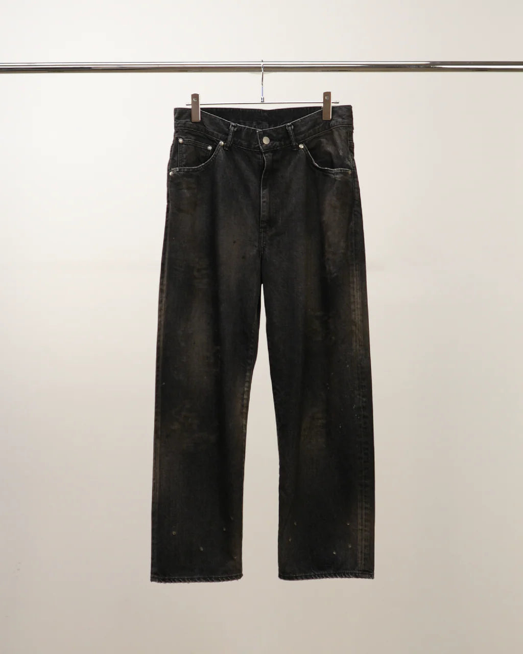 ANCELLM DENIM PANTS #02 AGING01 (BLACK)