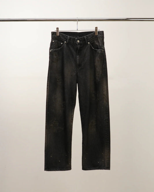 ANCELLM DENIM PANTS #02 AGING01 (BLACK)