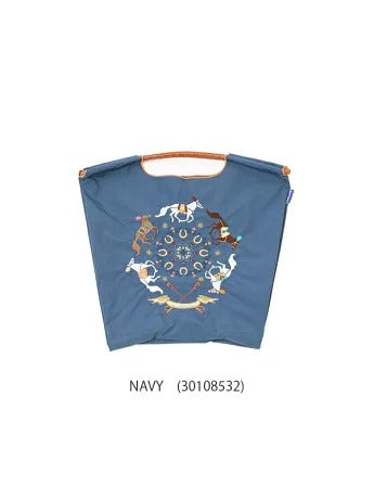 Ball & Chain Tote Bag HORSE RUN BLUE