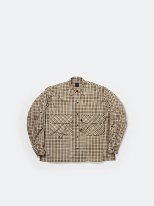 DAIWA PIER39 TECH SPORTS OPEN COLLAR SHIRT L/S GREN PLAID
