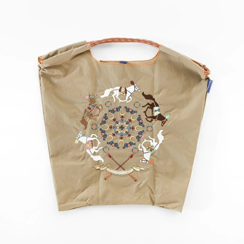 Ball & Chain Tote Bag HORSE RUN BLUE