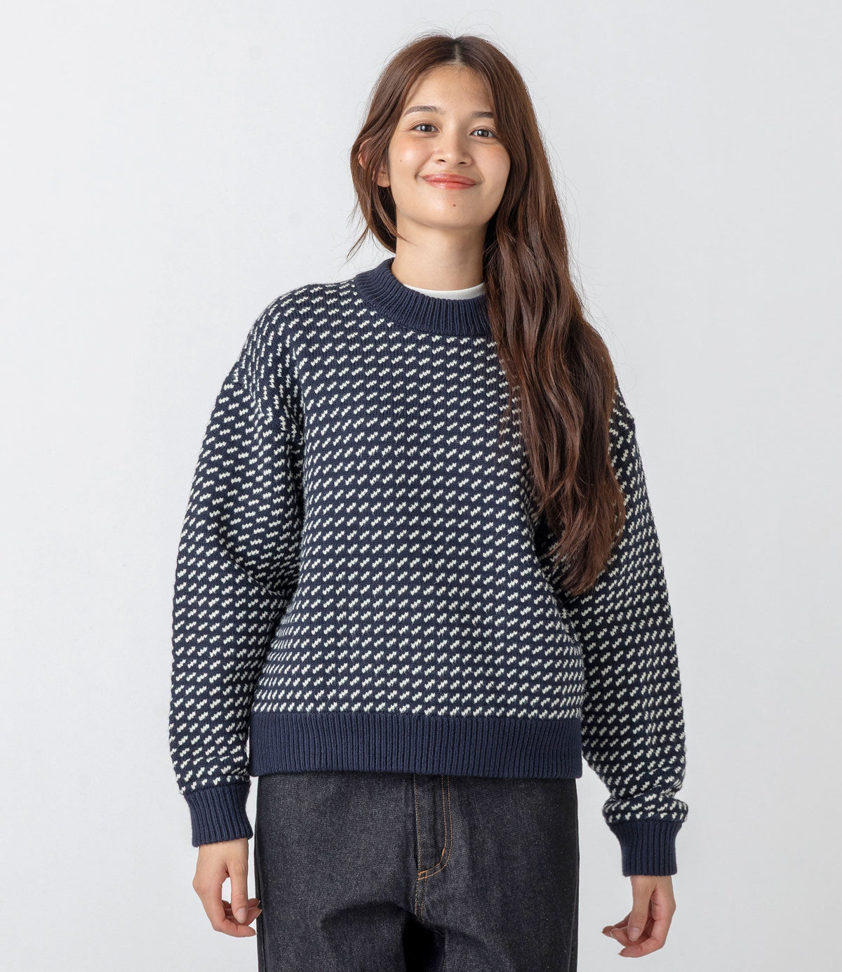 L.L.Bean JAPAN EDITION Women's Wayne Sweater Bird's-Eye