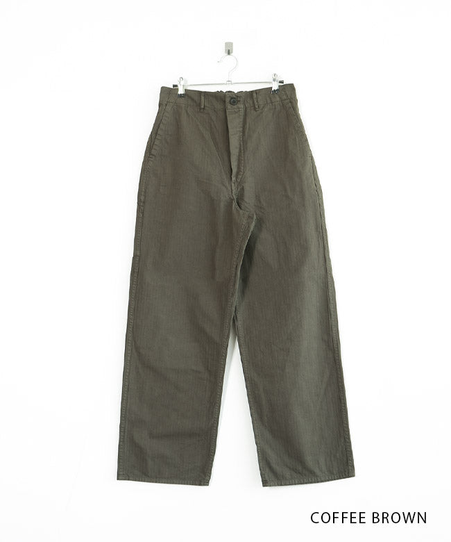 orSlow WIDE FIT FRENCH WORK PANTS Coffee Brown