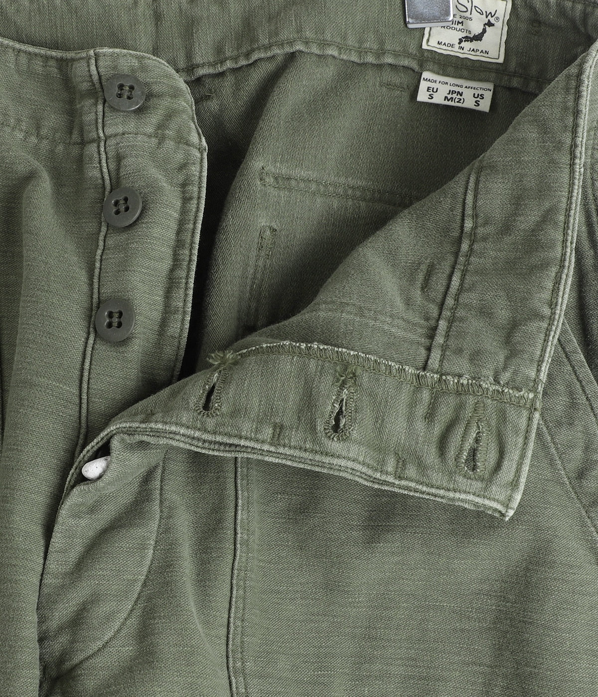 orSlow REAL USED WASH VINTAGE FIT FATIGUE PANTS Dark Olive Stone