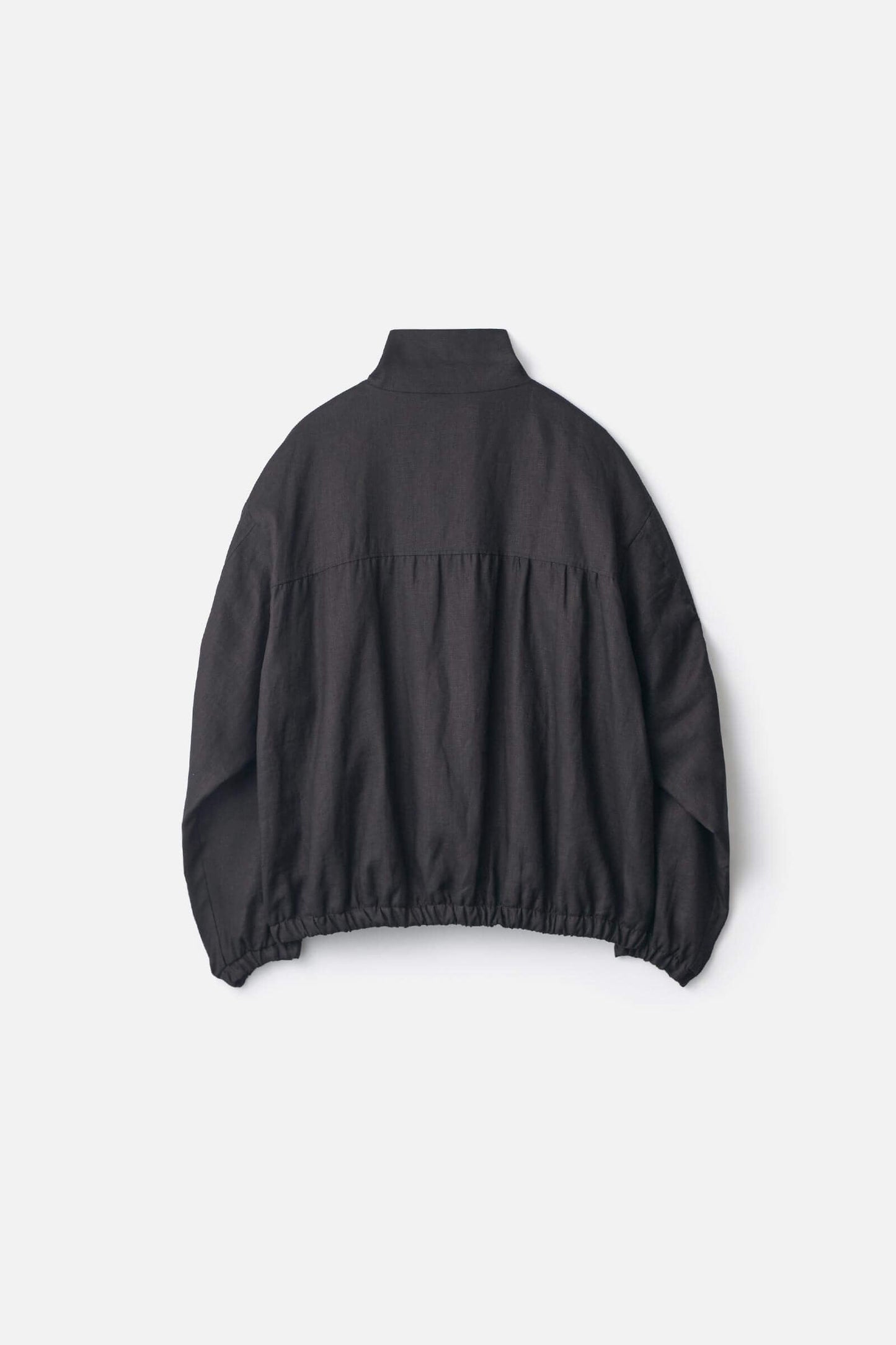 ssstein LIGHT LINEN SHIRRED LIGHT ZIP JACKET
