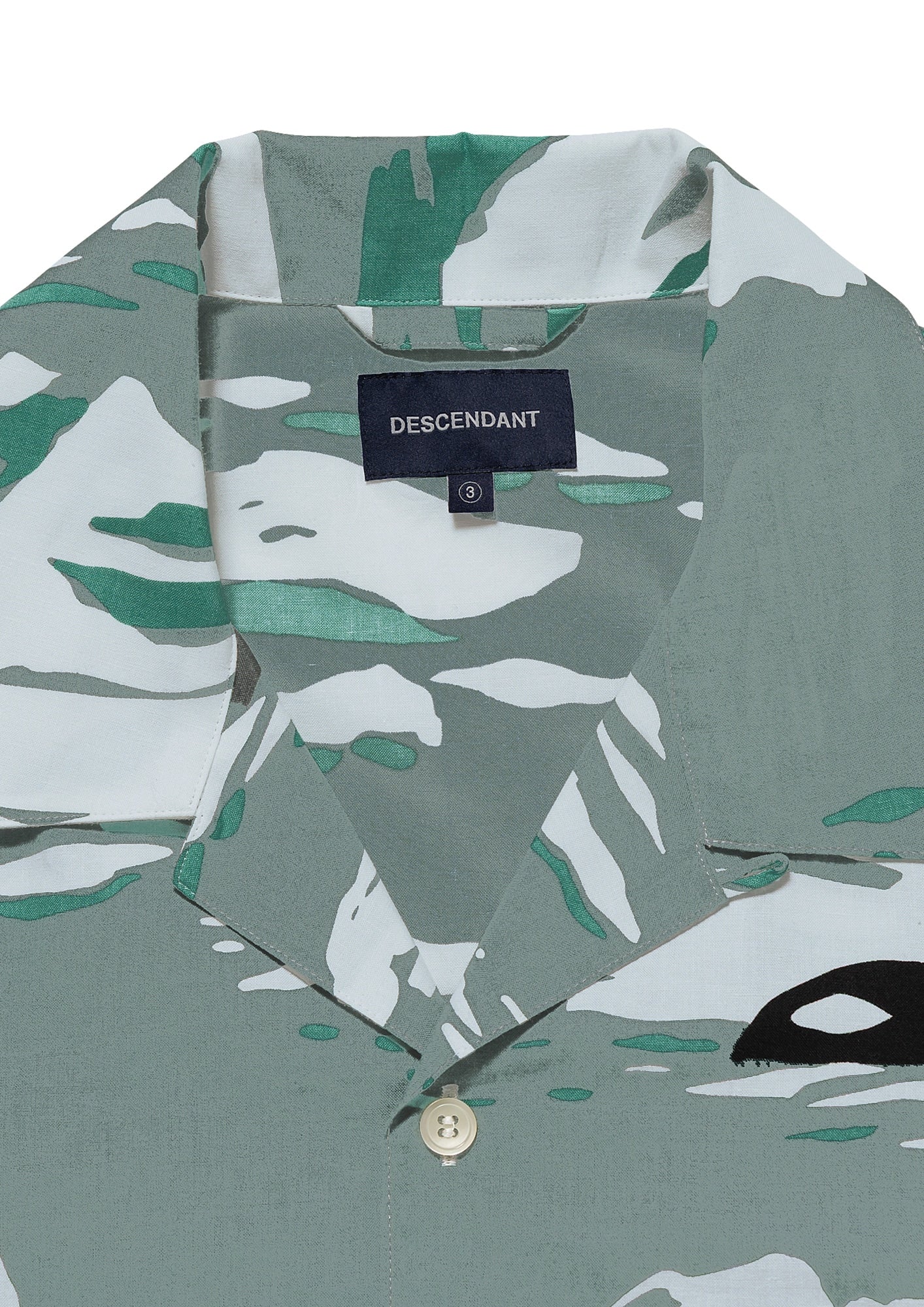 DESCENDANT EDGD OPEN COLLAR TEXTILE SS SHIRT