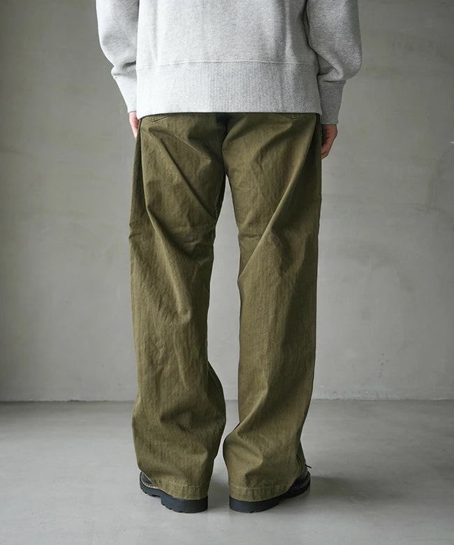 orSlow HERRINGBONE VINTAGE FIT FATIGUE PANTS Army Green