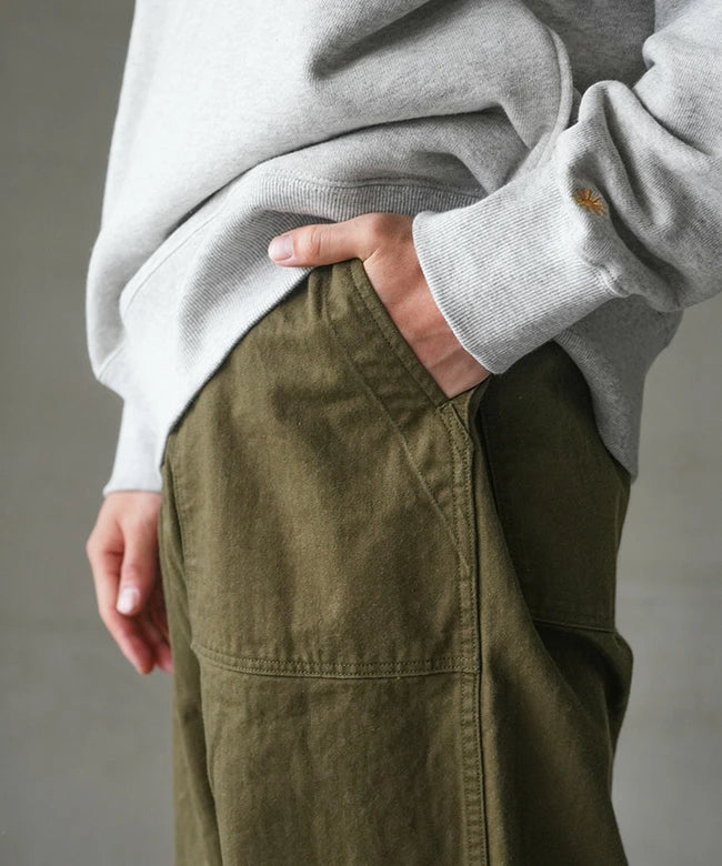 orSlow HERRINGBONE VINTAGE FIT FATIGUE PANTS Army Green