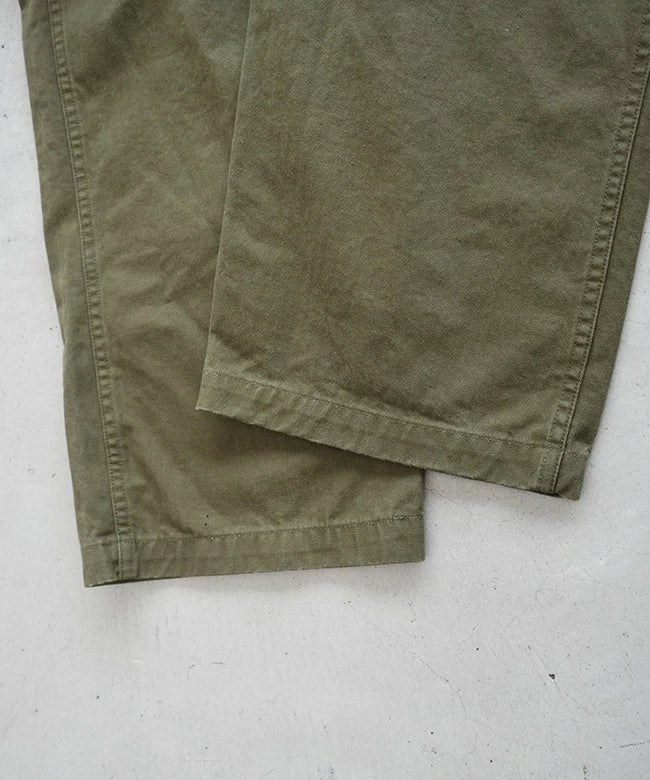 orSlow HERRINGBONE VINTAGE FIT FATIGUE PANTS Army Green