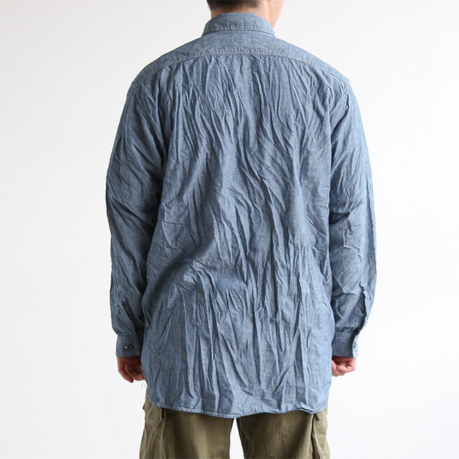 orSlow Vintage Fit Chambray Work Shirt Bleached Chambray