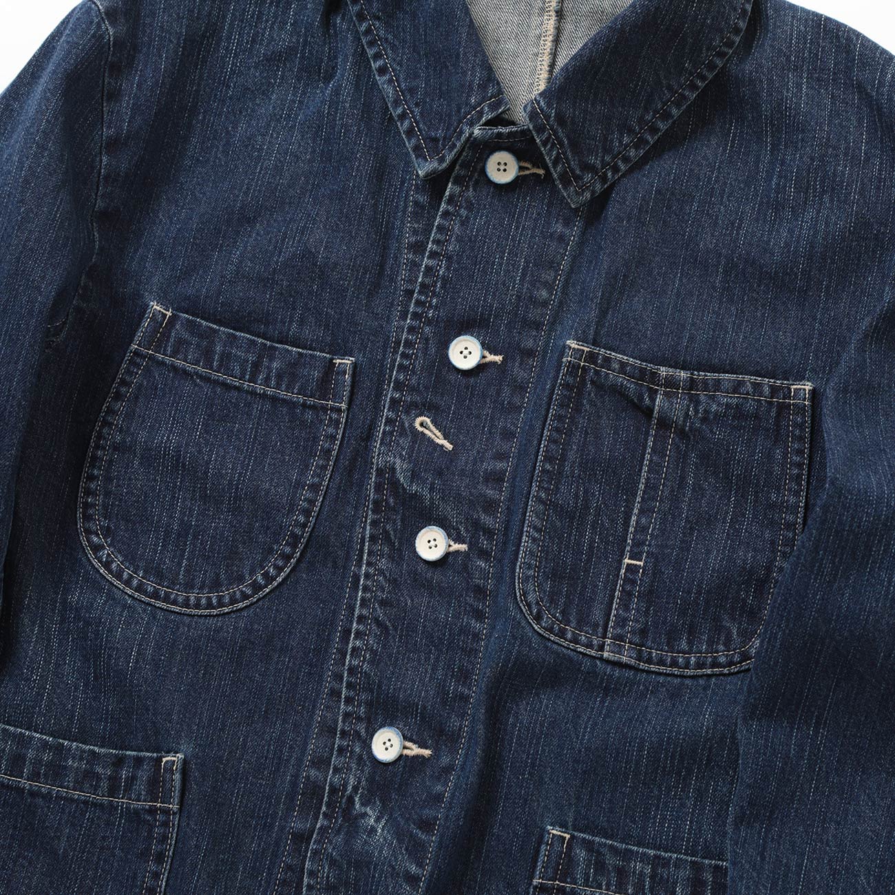 Porter Classic STEINBECK DENIM FRENCH JACKET WATCH CHAIN