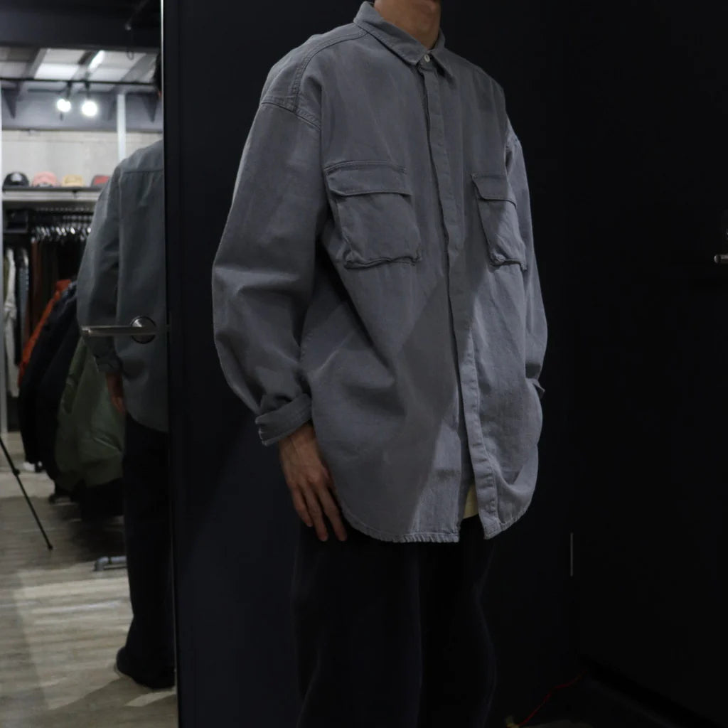 Cav Empt C.E OVERDYE COLOUR DENIM BIG SHIRT