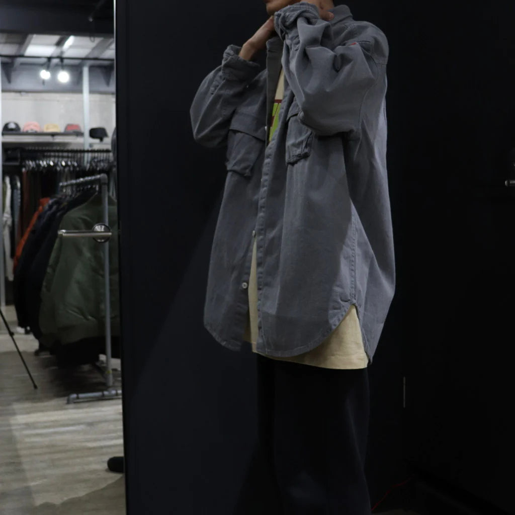 Cav Empt C.E OVERDYE COLOUR DENIM BIG SHIRT