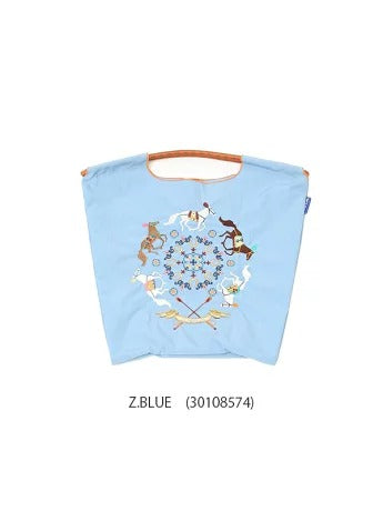 Ball & Chain Tote Bag HORSE RUN BLUE