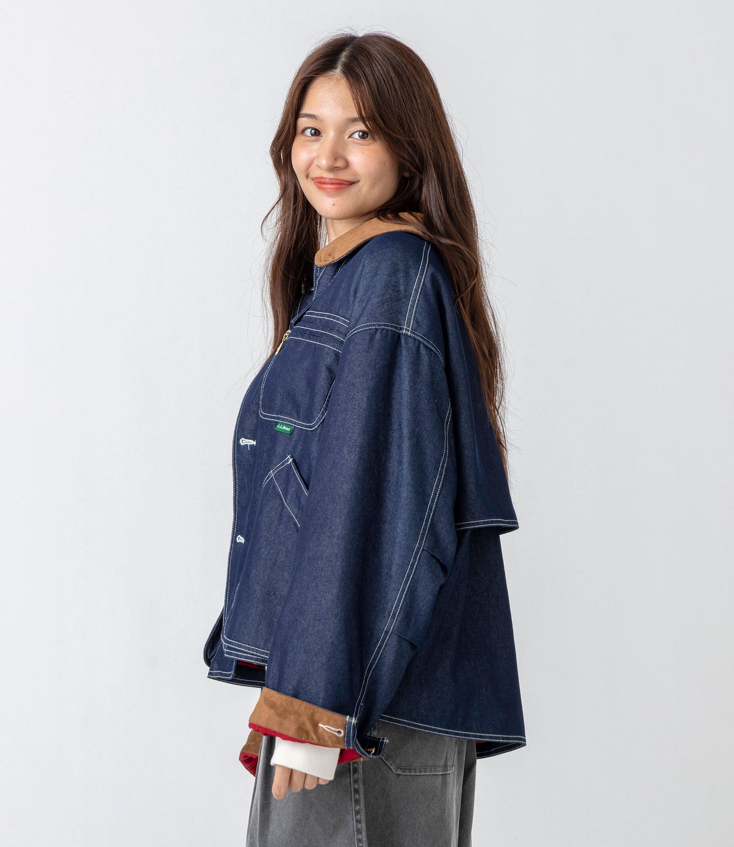 L.L.Bean JAPAN EDITION Women's Bean's Field Coat Fleece-Lined Indigo