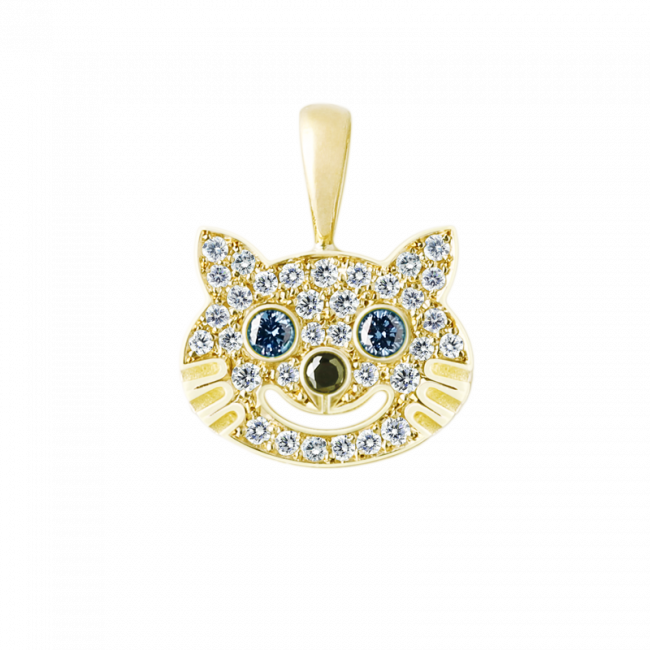 EYEFUNNY Smile cat S head (blue diamond eyes)