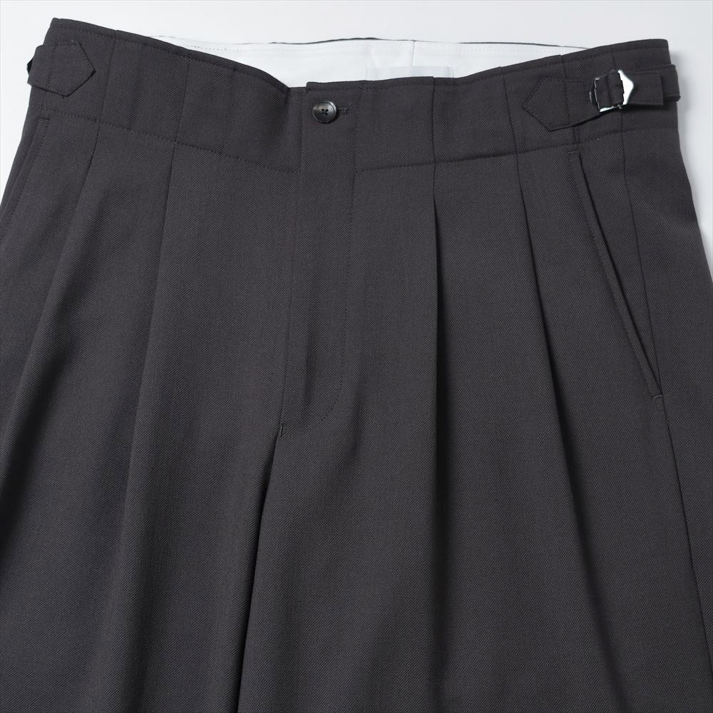 marka Two Tuck Military Trousers Recycled Polyester Non-Mulesed Wool Gabardine