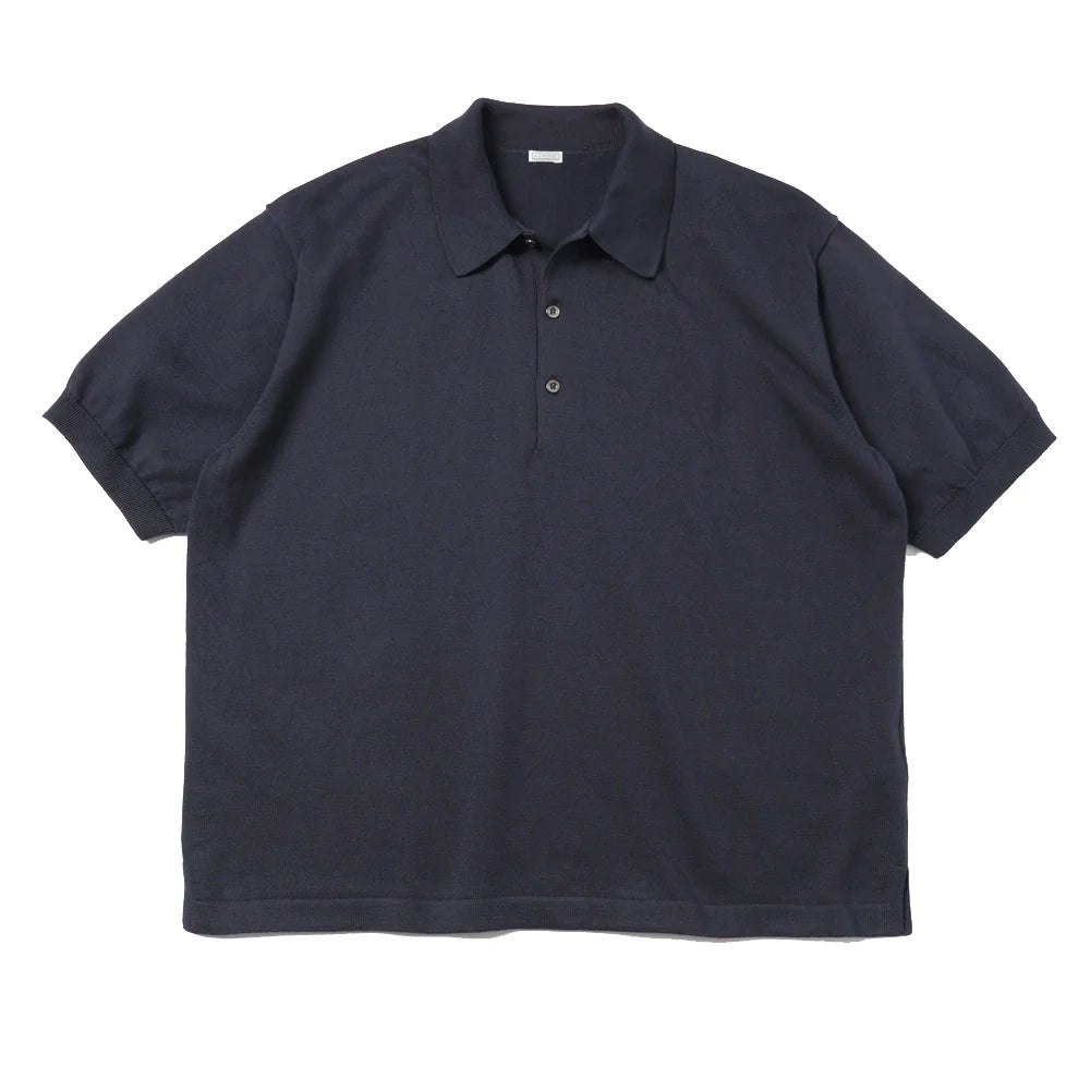 A.PRESSE Cotton Knit S/S Polo Shirts