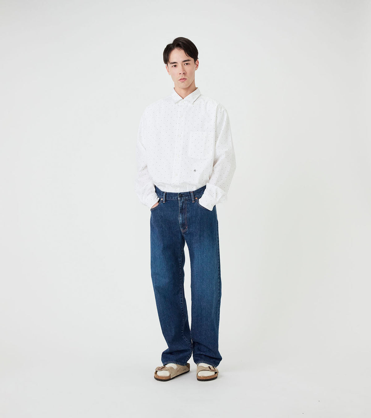 nanamica Regular Collar Dot Wind Shirt