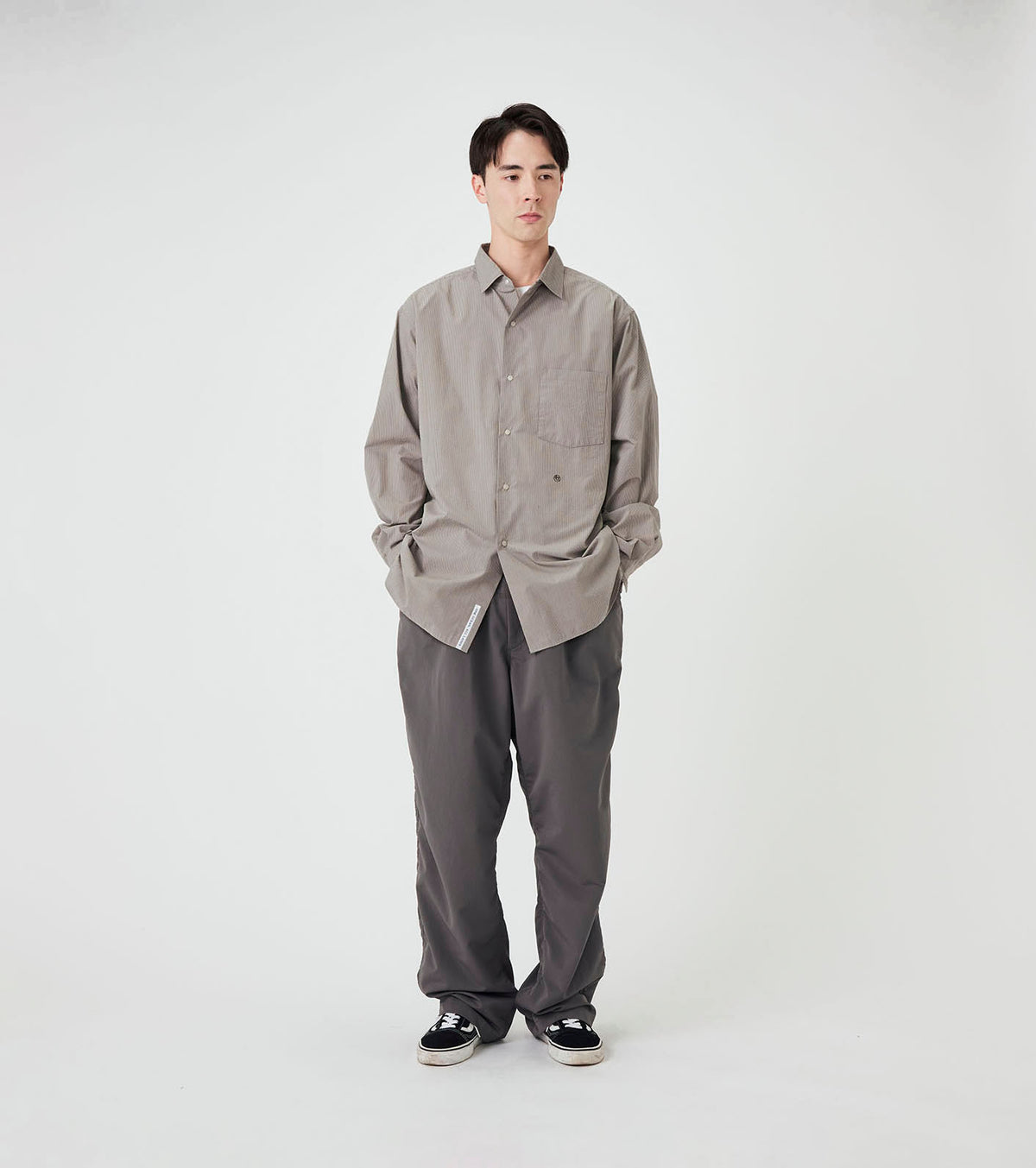nanamica Regular Collar Striped Wind Shirt